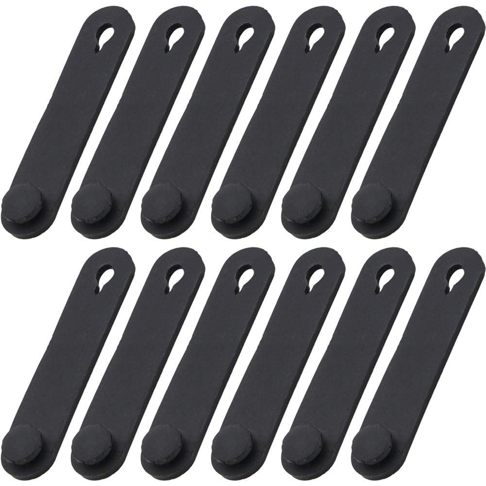 Set Mit 12 Zuverlässigen Kabelbindern Aus Gummi Für Bremsschläuche, Kabelorganisation Und Rahmenschutz