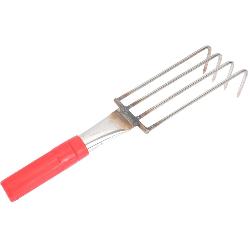 32 Cm Langer Edelstahl-muschelrechen, 4 Krallen, Ergonomischer Griff Für Uferangeln Und Gartenpflege