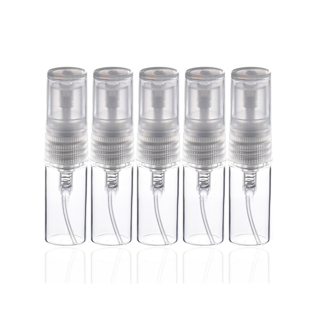 Set Mit 5 Nachfüllbaren Mini-parfümzerstäubern Aus Klarglas Für Reisen (3 Ml)
