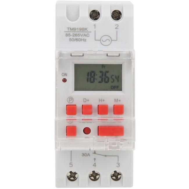 Tm919bk 85265 V Ac 30 A Lcd 7 Tage Programmierbarer Digitaler Timer, Programmierbarer Zeitschalter