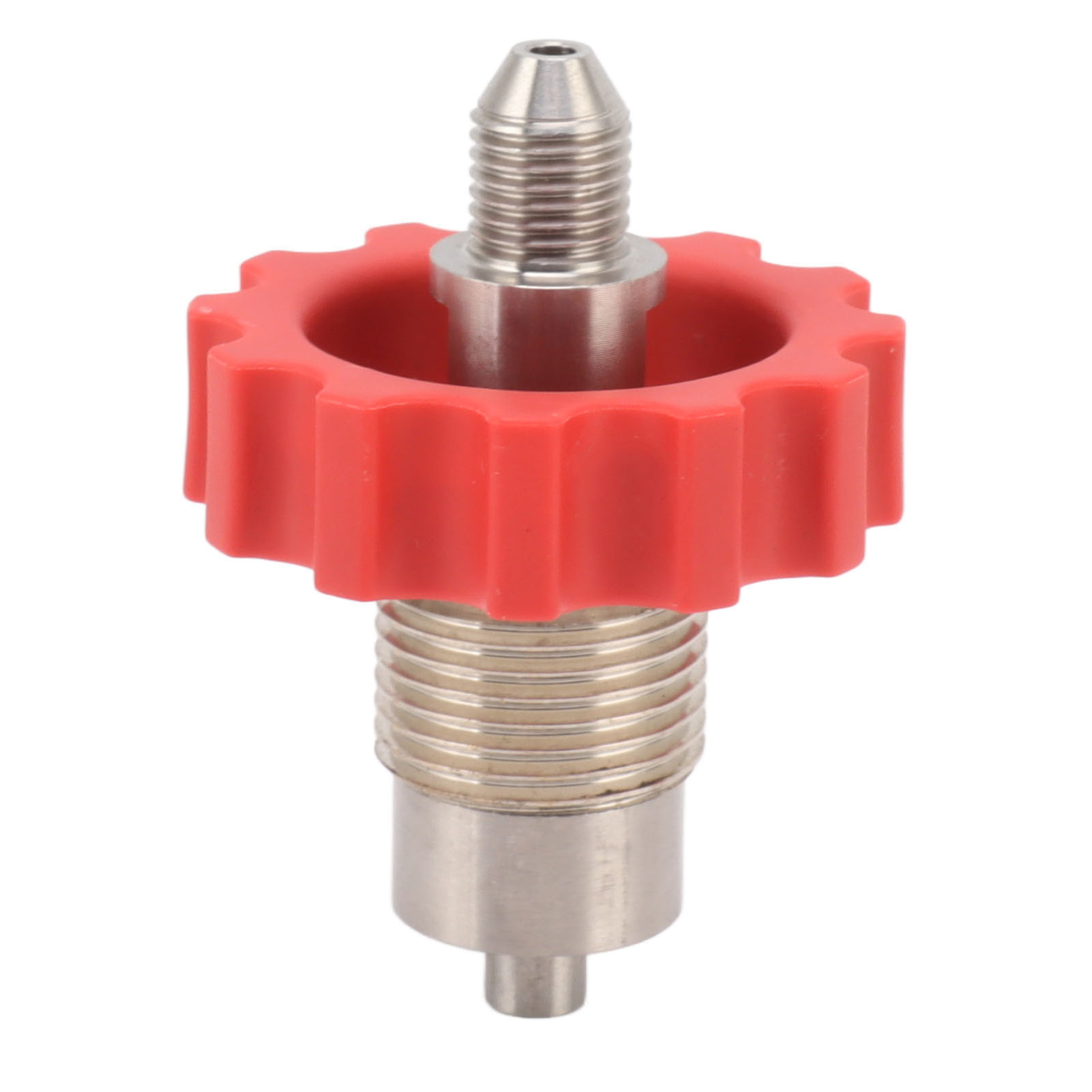 Adapter Für Kohlendioxidflaschen, Aus Edelstahl, G5/8 Auf 7/16-20 Anschluss, Mit Rotem Schalter, Geeignet Für Kohlendioxidflaschen.