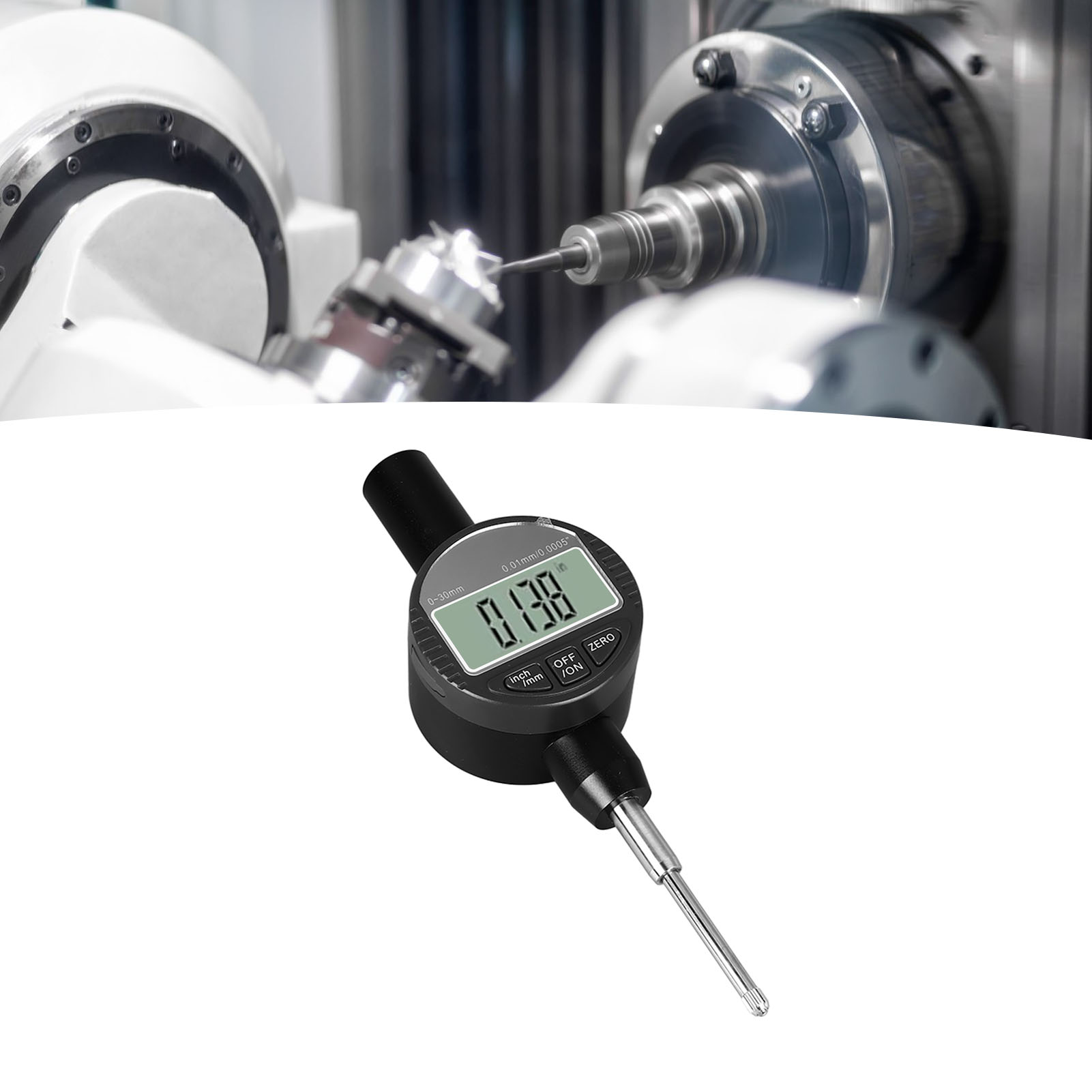 Digitale Messuhr Mit Einer Auflösung Von 0,01 Mm (0,0005 Zoll), Messbereich Von 0 Bis 30 Mm, M2,5-gewinde, Hochpräzise Messuhr.