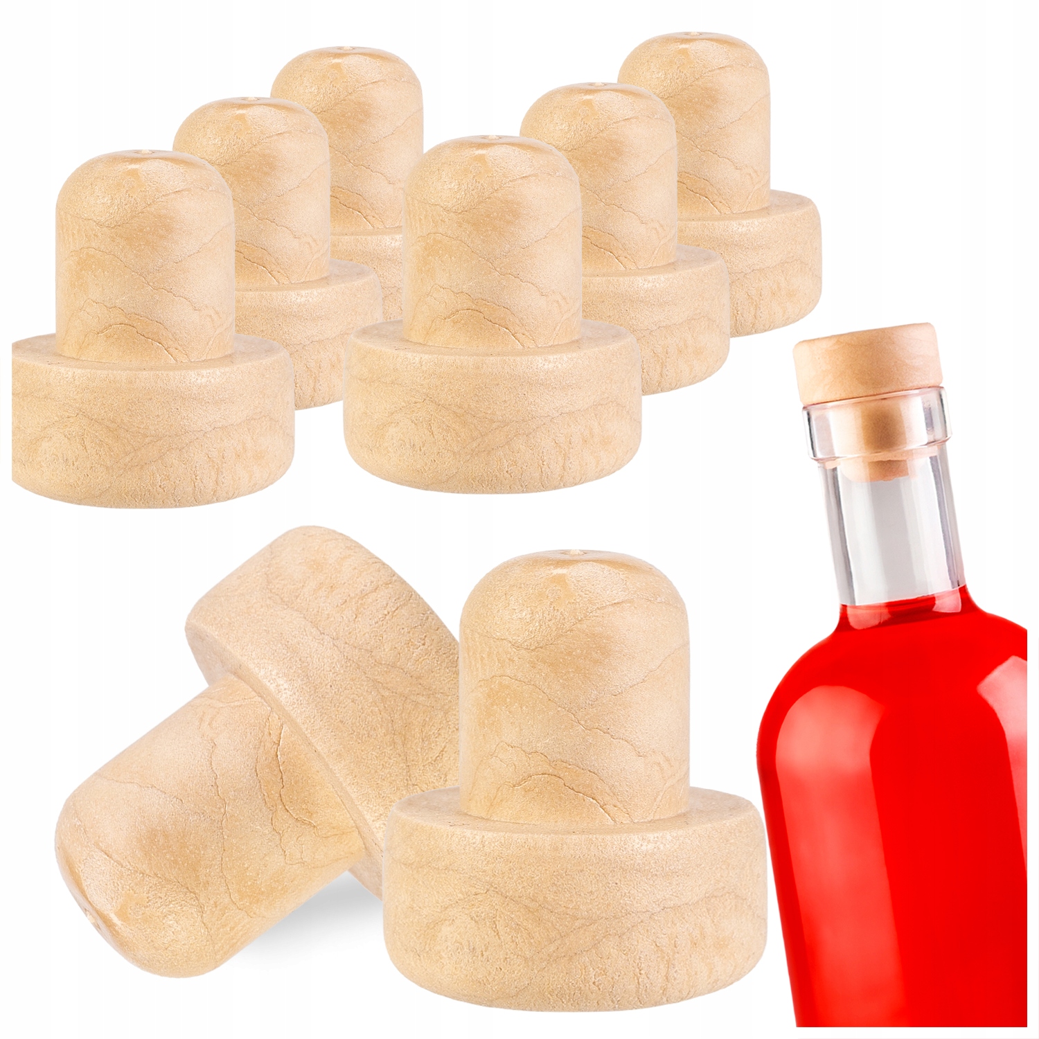 10x Korken 21,5 Mm Synthetische Pilzkorrekturen Für Wein-, Liküchenflaschen