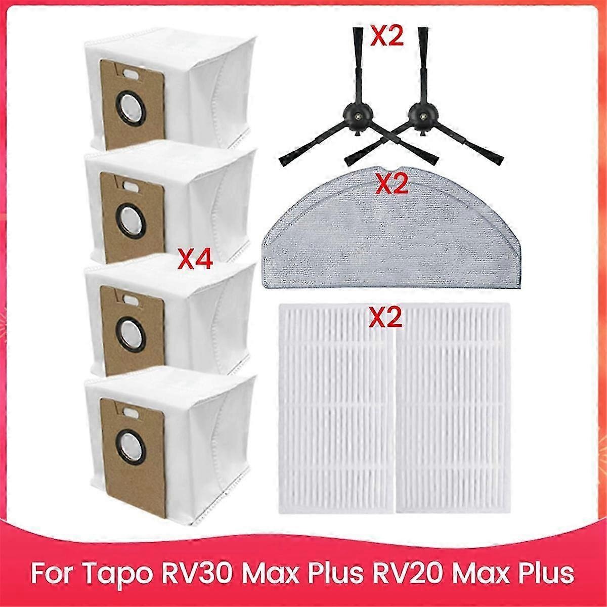 Seitenbürstenfilter-mopptuch-staubbeutel Für Tapo Rv30 Rv20 Max Plus