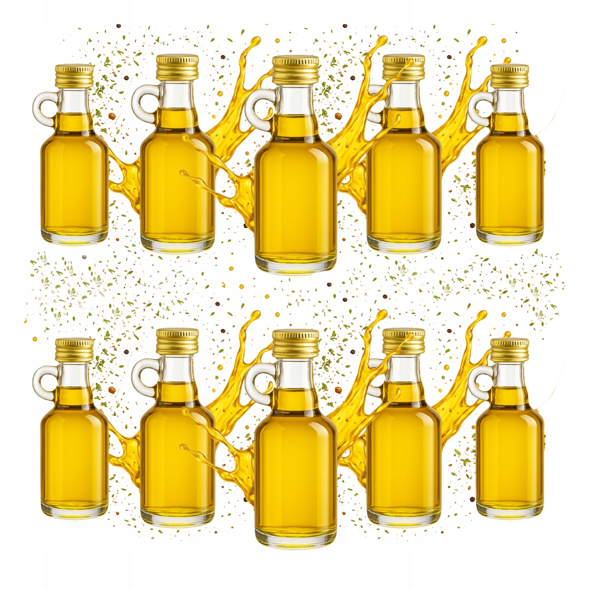 100 Flaschen À 40 Ml (gallone) Für Saft, Olivenöl, Weinproben, Hochzeitsgeschenke, Mit Schraubverschluss