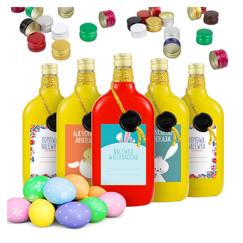 10x Klassische 500ml Dekorierte Ostern Likörglasflaschen
