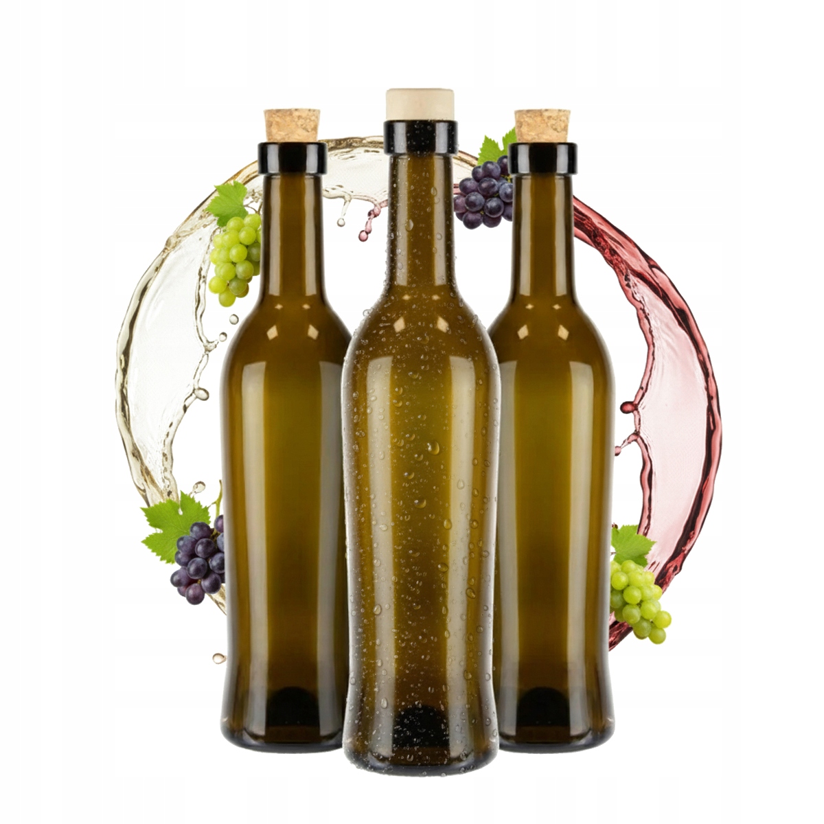 10x Toscana Glasflaschen 500ml Für Wein, Liküche, Olivenöl, Essig, Liküche