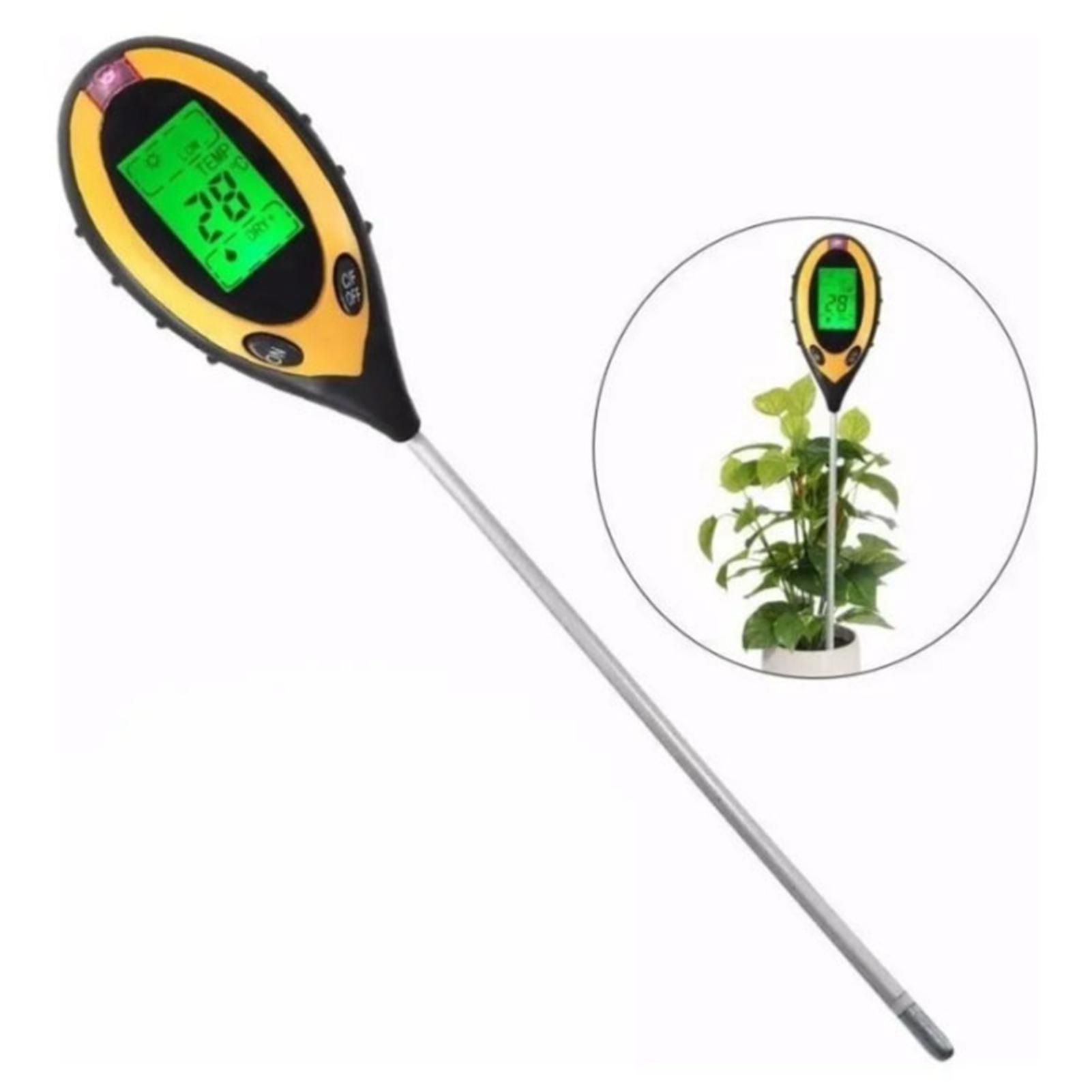 Lcd-bodentester, Automatische Abschaltung, Empfindliche Sonde, Bodenfeuchtigkeitstemperatur, Ph-feuchtigkeitsmesser, Lichtmesser