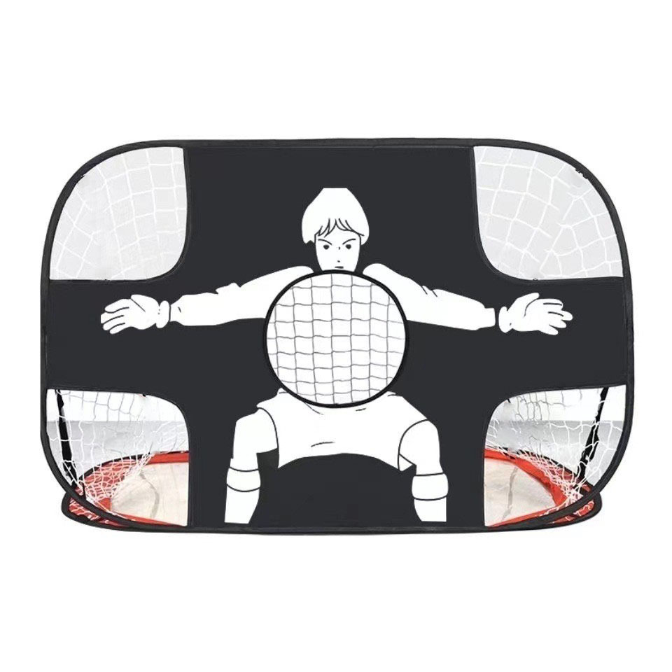 Set Mit 2 Faltbaren Und Tragbaren Pop-up-fußballtoren Für Kinder, Inklusive Tasche Und Heringen Für Garten, Park, Training Und Spiel
