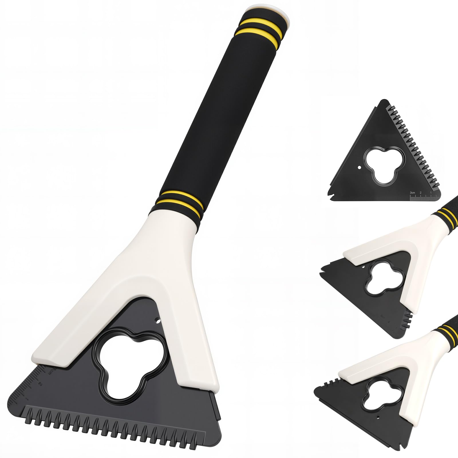 Eiskratzer Für Die Windschutzscheibe Von Autos, 3-in-1-eiskratzer, Verstellbar, Ergonomischer Griff, Entfernt Effektiv Eis, Schnee, Reif, Keine Kratzer, Arbeitsbreite 12 Cm