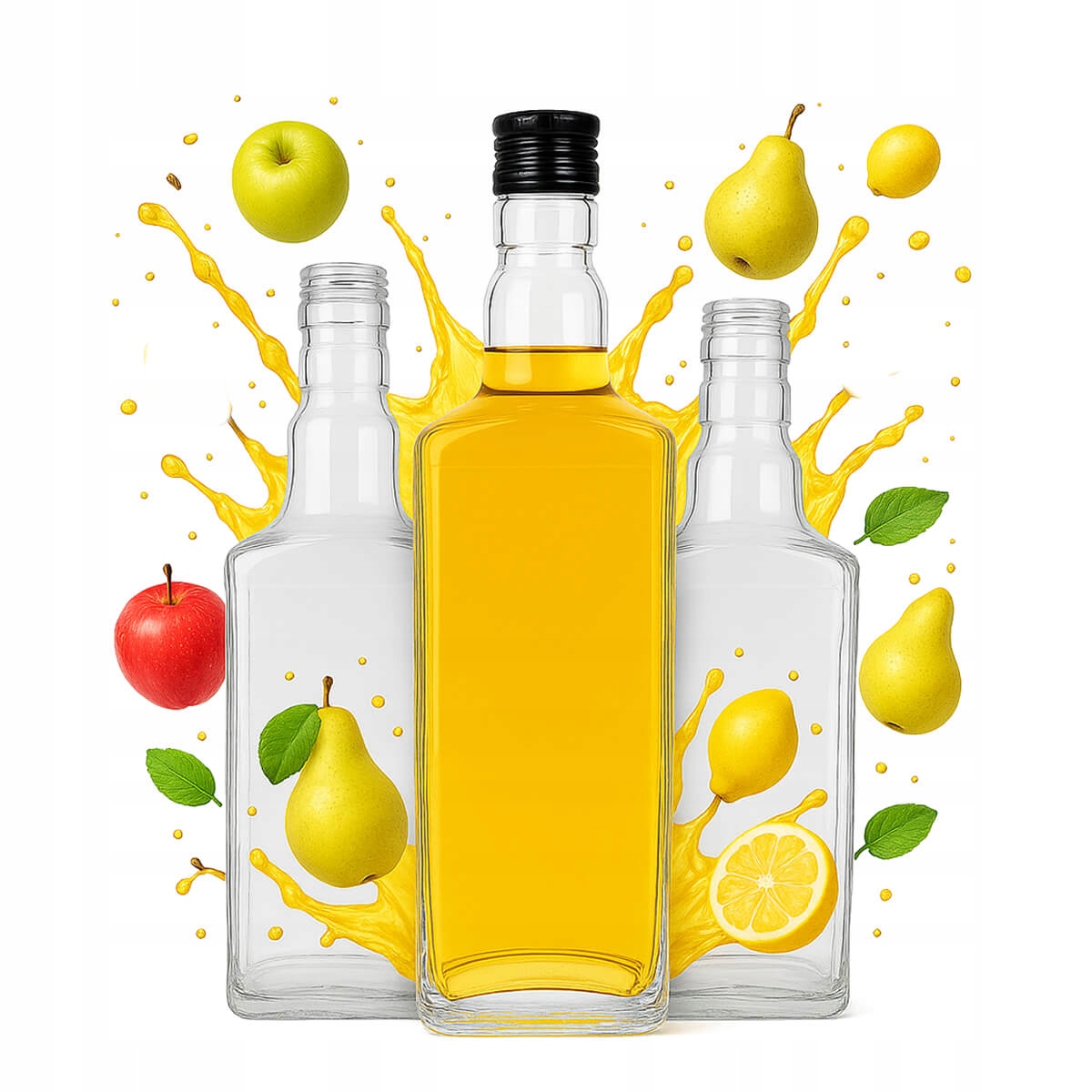 50x Whiskyflaschen 500ml Für Whisky, Likör, Wein, Likör, Glasbehälter