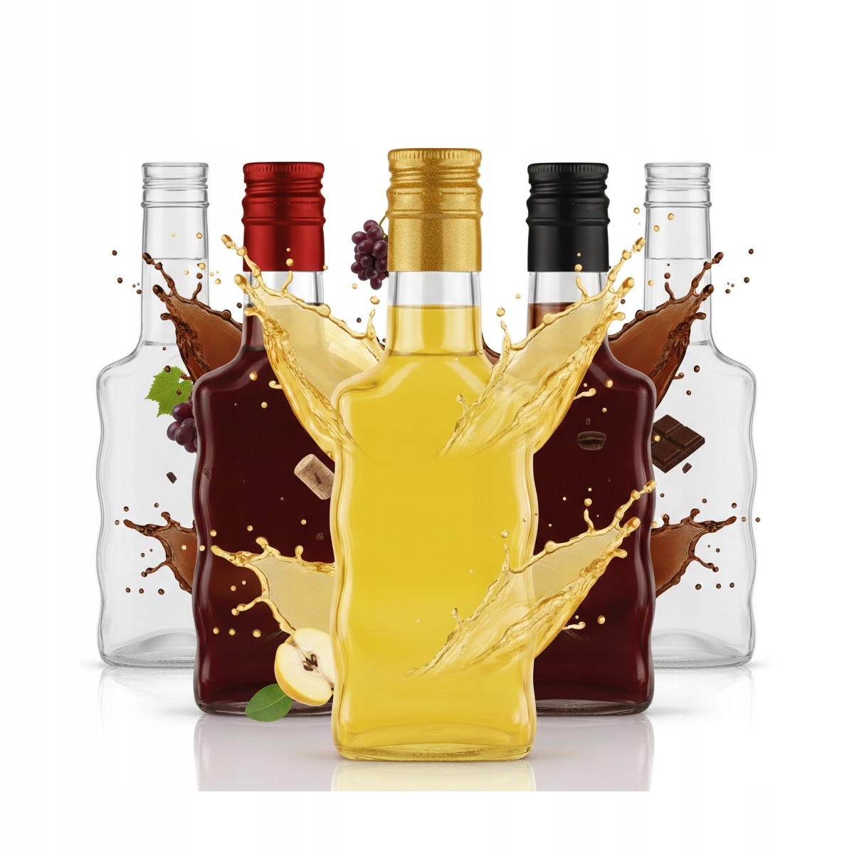 5x Fala 200 Ml Flaschen Für Weintinkturen Mit Schraubverschluss