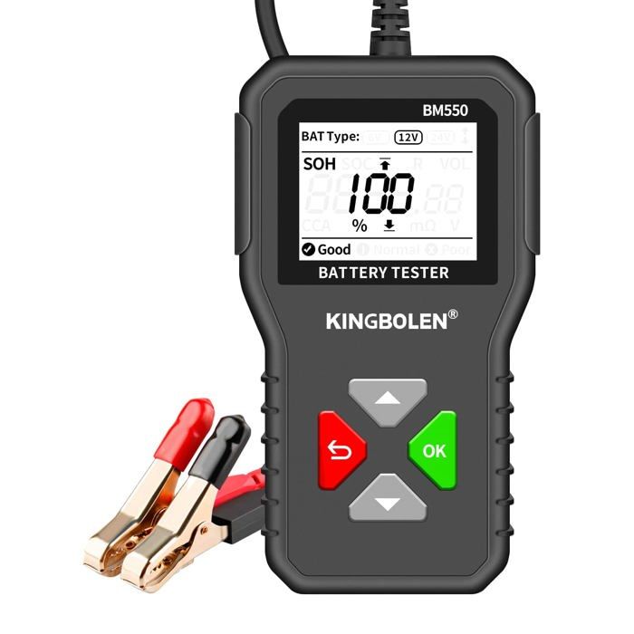 Batterietester – Bm550 – 6 V, 12 V, 24 V – 100–2000 Cca – Digitaler Analysator – Verpolungsschutz