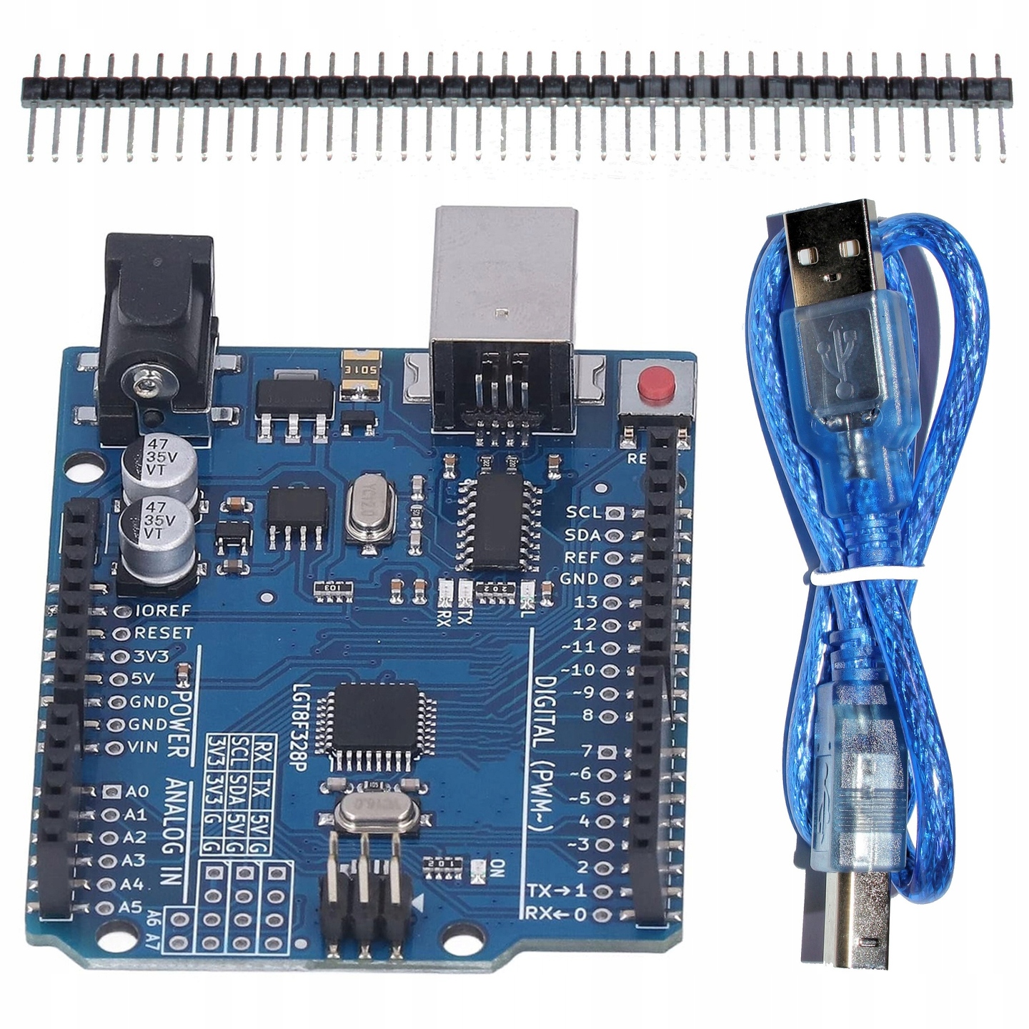 Acs A1 Atmega328 Avr-modul Kompatibel Mit Arduino Uno R3 + Usb-kabel Und Goldpin-stiftleiste