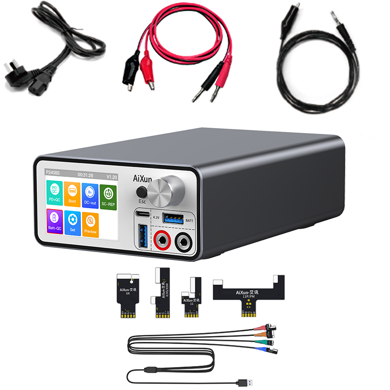 Aixun Ax-p2408s 24v 8a Intelligentes Geregeltes Netzteil (mit Flexkabel Für Iphone X-11 Pro Max)