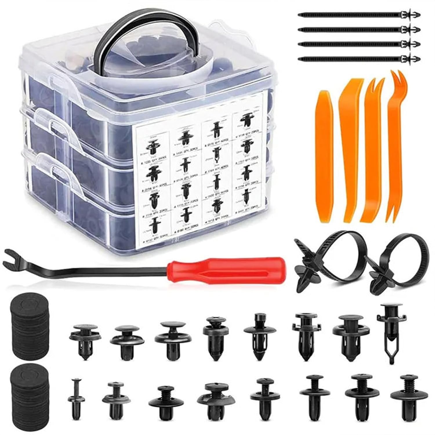 723-teiliges Auto-befestigungs-clips, Auto-demontage-werkzeug-set, Befestigungs-clips Für Türverkleidung, Stoßstange, Zierleisten