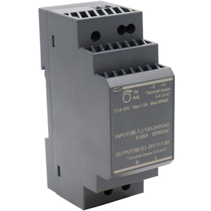 24 V Dc, 1,5 A, 36 W Din-schienen-netzteil – Kurzschluss- Und Überlastschutz – Temperaturbereich -30 Bis +70 °c – Hdr-30-24