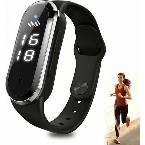 Schwarzes Ultraschall-mückenschutzarmband, Elektronisches Ultraschall-mückenschutzarmband, Insektenschutzuhr, Schrittzählerarmband, Verstellbar Mit Usb-ladefunktion, Wiederverwendbar