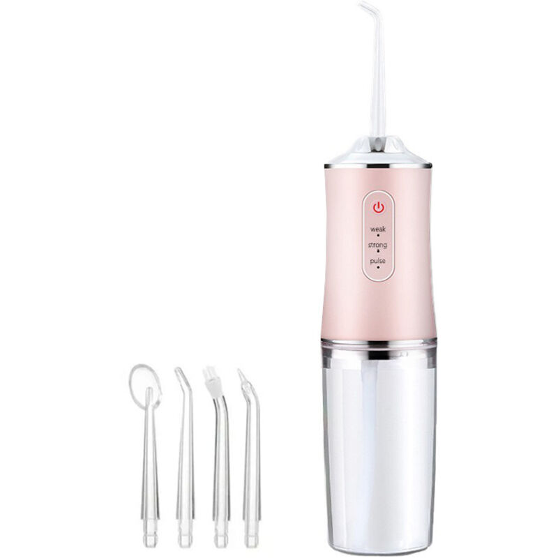 Tragbare, Per Usb Aufladbare Munddusche, 220 Ml Wassertank, Pink – Intelligente Und Ergonomische Technologie