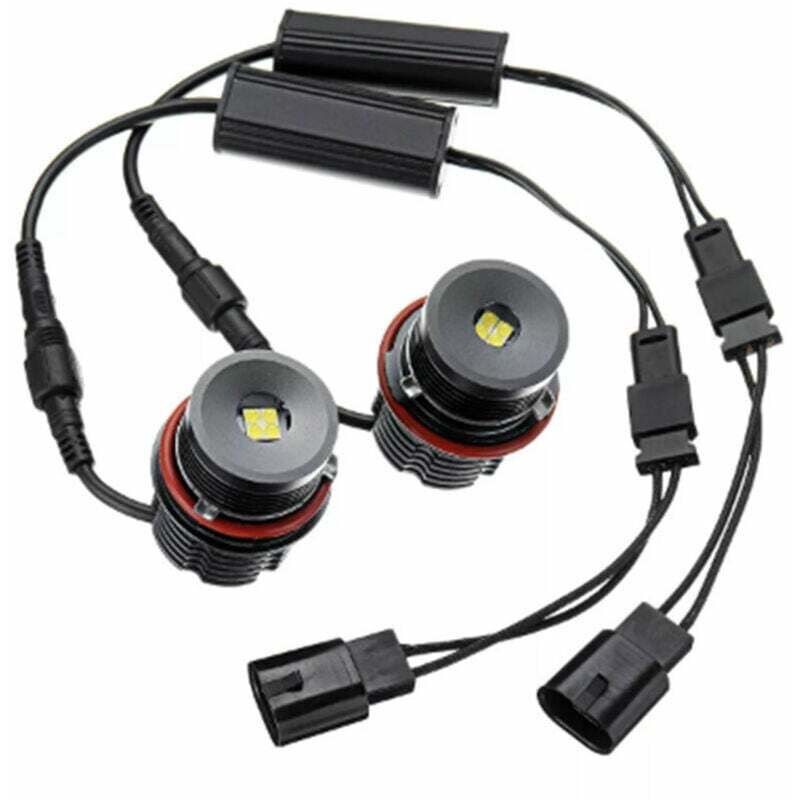 Hochleistungs-led-angel-eyes-halo-ringmarkierungsbirne, Weiß, 6500 K, 40 W/stück, Ersatz Für Bmw E39, E53, E60, E63 – Schwarz