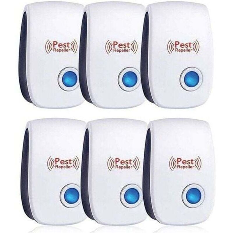Ultraschall-nagetier- Und Insektenabwehrgerät – 6er-packung, Wirksam Gegen Mäuse, Ratten, Fliegen, Mücken, Kakerlaken Und Spinnen