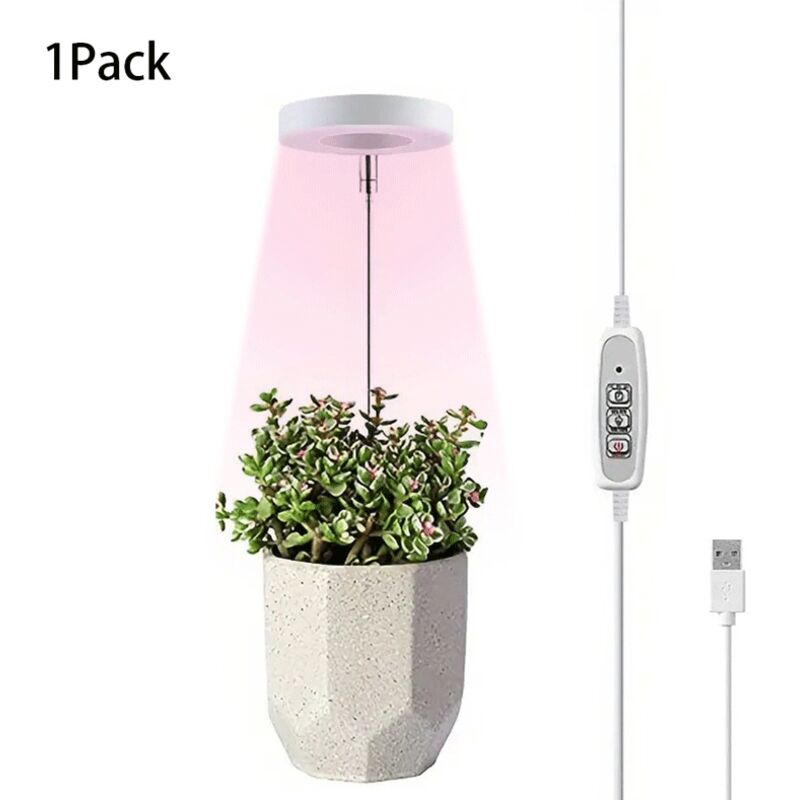 Vollspektrum-led-pflanzenlampe Für Den Innenbereich, Mit Eingebautem Schalter Und Usb-ladeanschluss, Ideal Für Heimgewächshäuser Und Hydrokultur.