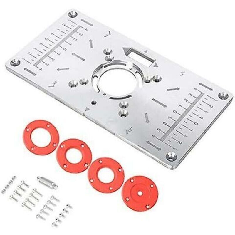 Aluminium-einlegeplatte Für Frästische – Rostbeständig – Für Präzise Holzschnitte – Zubehör Für Oberfräsen Und Trimmer