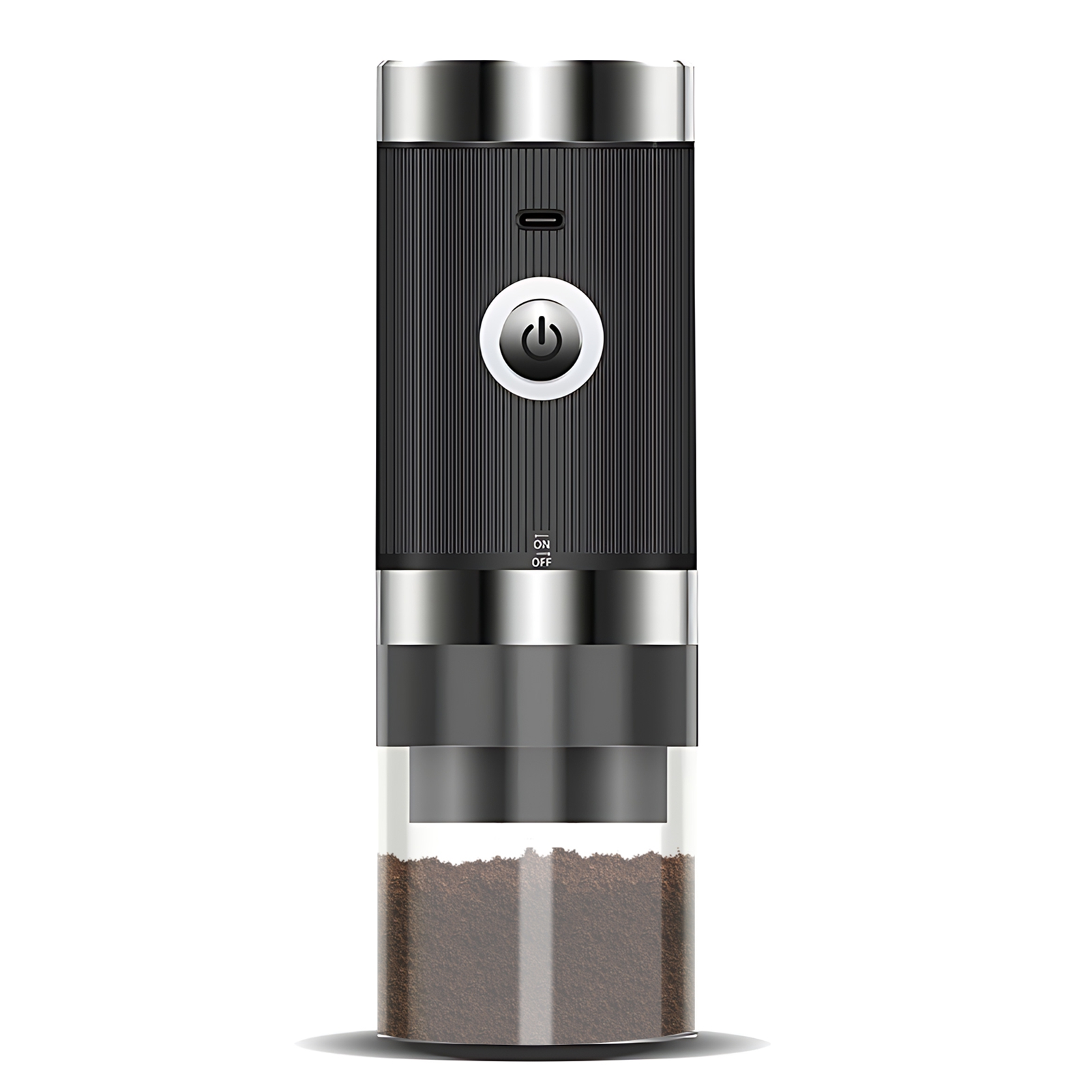 Tragbare, Kabellose Elektrische Kaffeemühle Mit Transparentem Behälter Und Usb-c-ladeanschluss – 5 Mahlgradeinstellungen Und Automatische Abschaltung