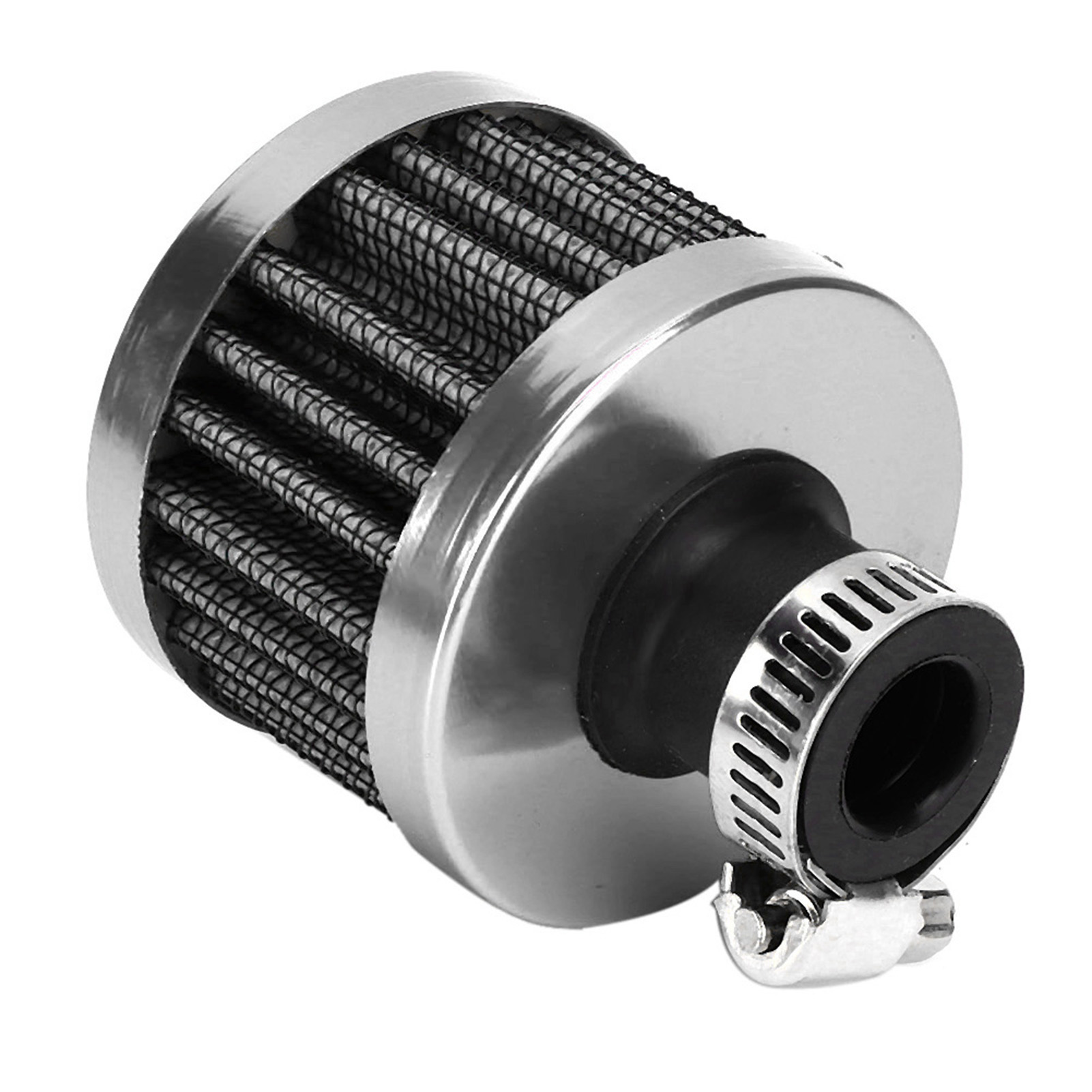 13-mm-luftfilter Mit Dichtung Und Klemme, Universelles Silbernes Autozubehör