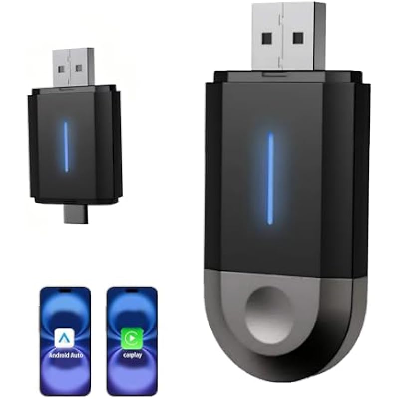 Kabelloser Carplay-adapter, Wechsel Von Kabelgebunden Zu Kabellos, Kompatibel Mit Iphone/android Auto Wireless, Unterstützt Ios 10+ Bluetooth Und Wlan, Passend Für Modelle Ab 2017