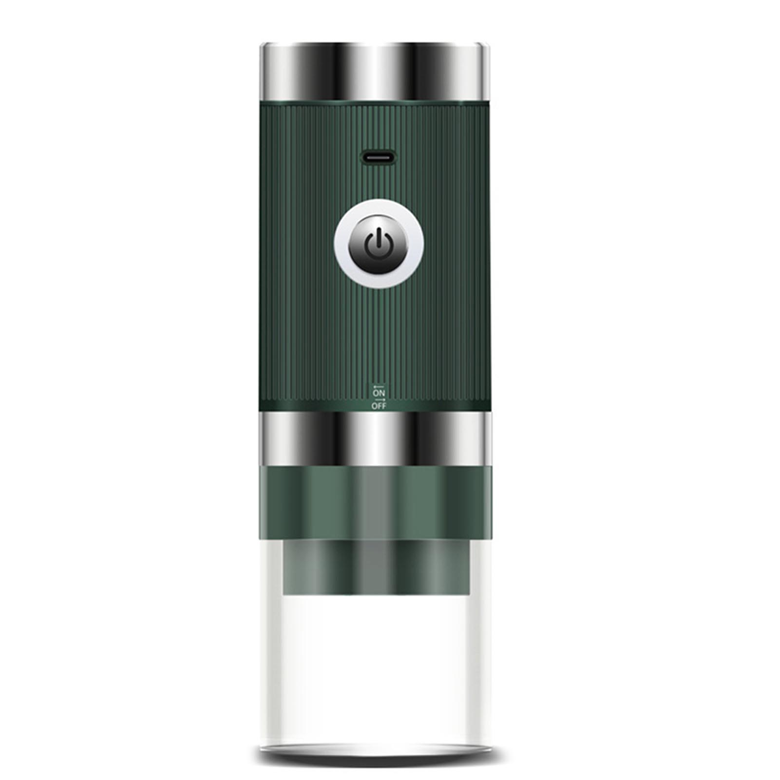 Elektrische Kaffeemühle, 5-fach Verstellbar, Automatische Abschaltung, Tragbar, Kabellos, Mit Transparentem Behälter, Usb-c-anschluss, Für Zuhause, Büro, Camping Und Reisen