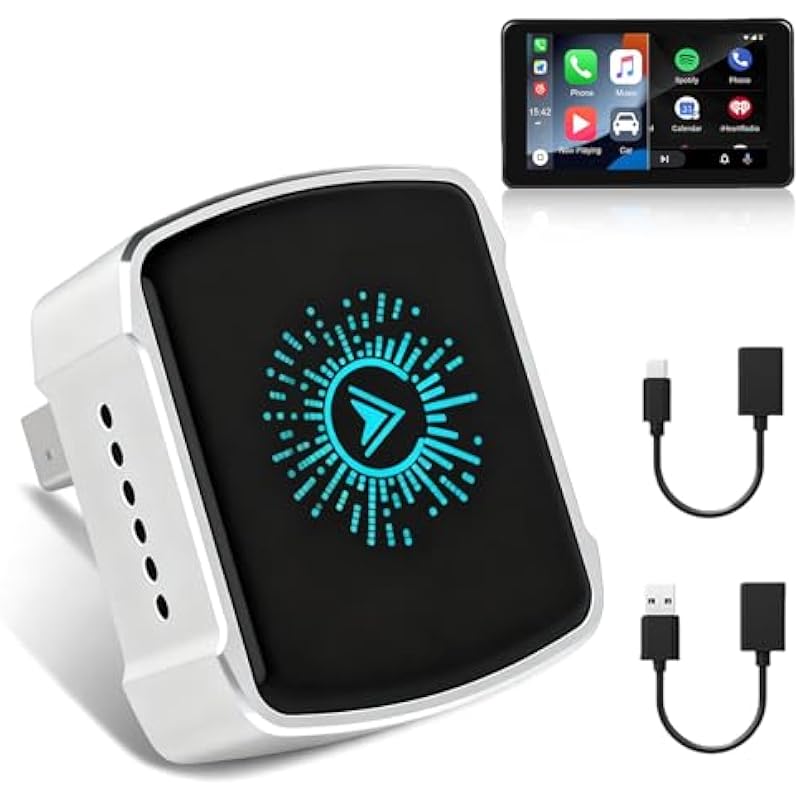 Kabelloser Carplay-adapter – Wandelt Kabelgebundenes Carplay In Kabelloses Carplay Um – Mini-usb-design Mit Reset-taste – Kompatibel Mit Iphone Ios 10+ Und Fahrzeugen Mit Kabelgebundenem Carplay