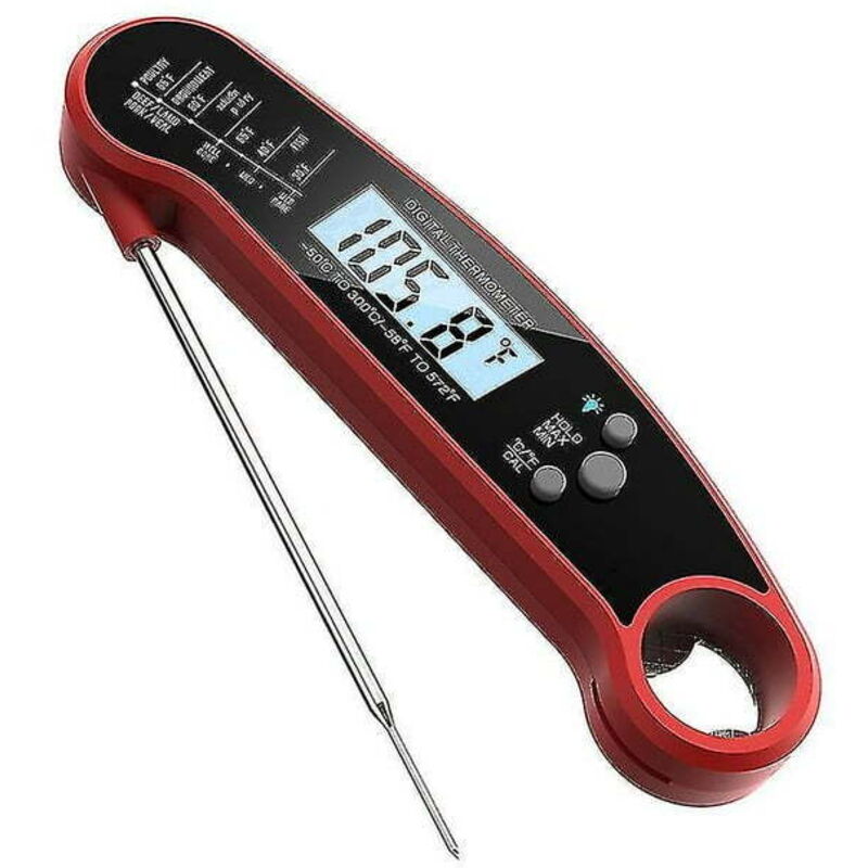 Digitales Fleischthermometer – Sofort Ablesbares Lebensmittelthermometer Zum Kochen, Grillen, Für Heißluftfritteusen Und Kochplatten – Unverzichtbare Küchenhelfer