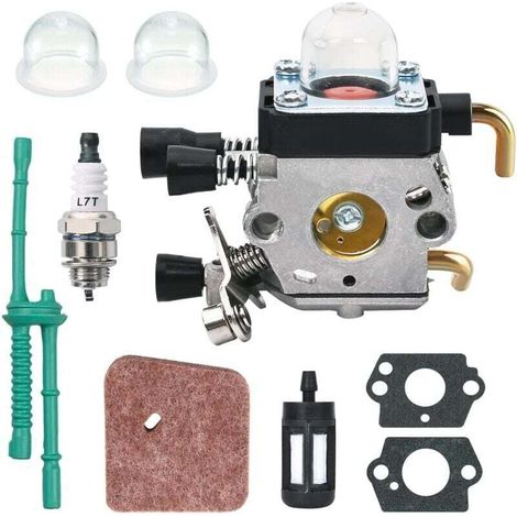Stihl Fs38 Fs55 Fs45 Fs46 Freischneider Vergaser-reparatursatz Mit Dichtung, Zündkerze, Luftfilter Und Kraftstoff