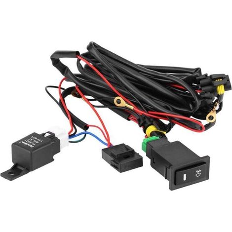 Universelles 12v Led-nebelscheinwerfer-ein/aus-schalterset Mit Relais, Sicherung Und Kabelbaum - Crezuo