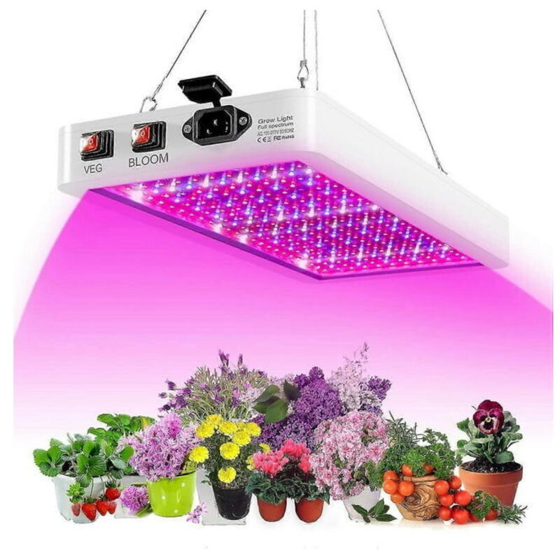 2000-w-led-pflanzenlampe Für Zimmerpflanzen. 312 Leds. Vollspektrum. Zwei Schalter. Wasserdicht (ip65). Für Wachstums- Und Blütephase.