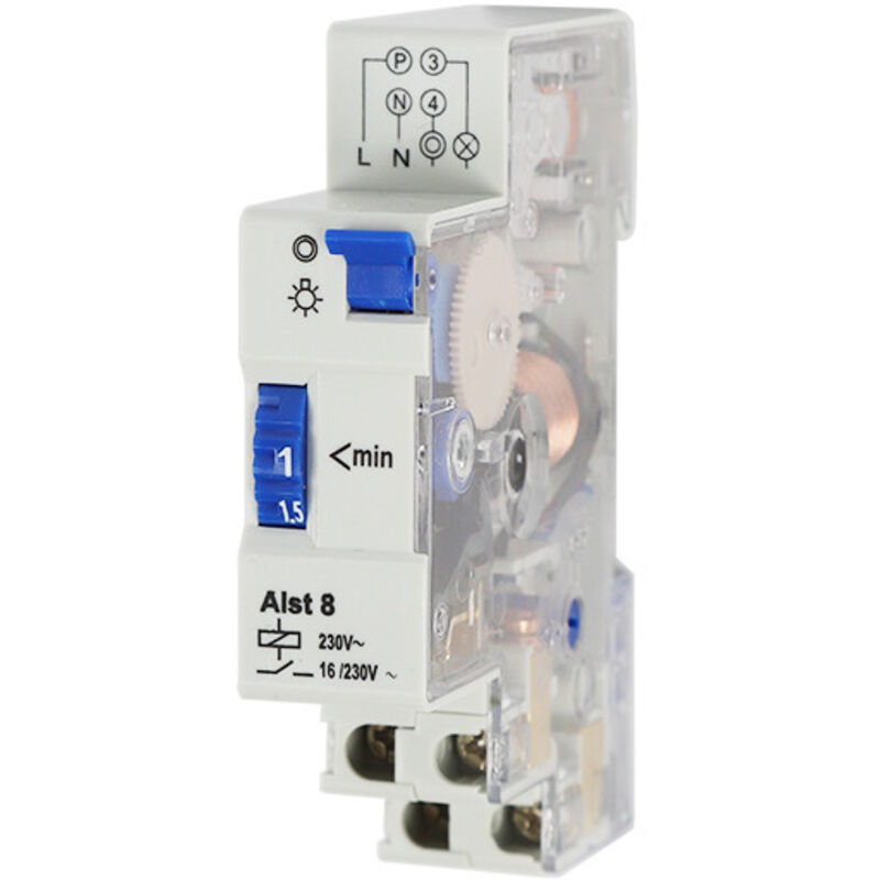 Oem – Elektromechanischer Treppentimer (24 Stunden) – Din-schienenmontage – 4 Leiter – 0 W Standby-stromverbrauch – Langlebiger Synchronmotor