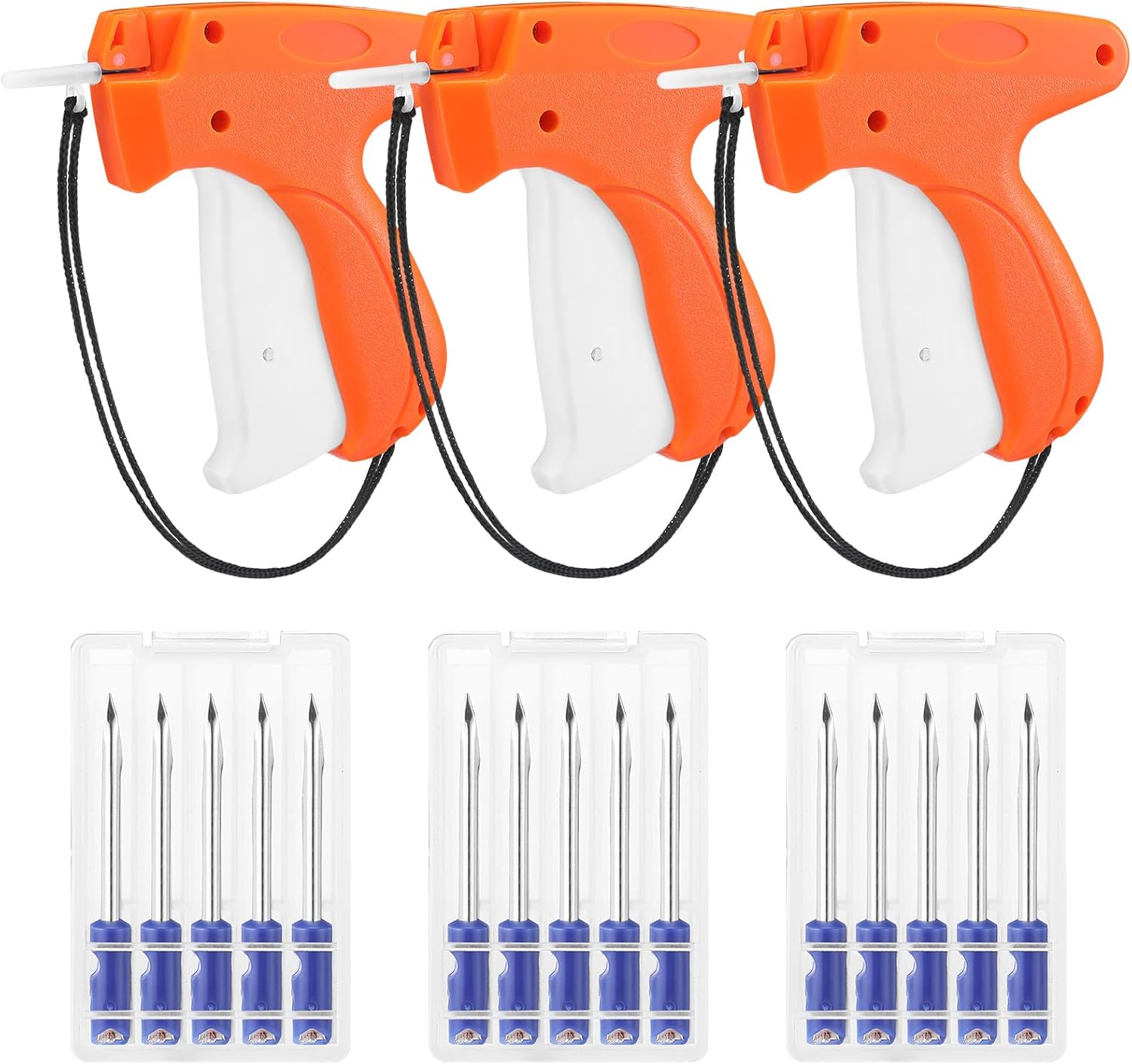 3 Teile Kleidung Etikettierung Applikator Kleidung Etikette Befestiger Etikette Etikettierung Maschine Mit 15 Teilen Nadeln Aus Stahl, Orange