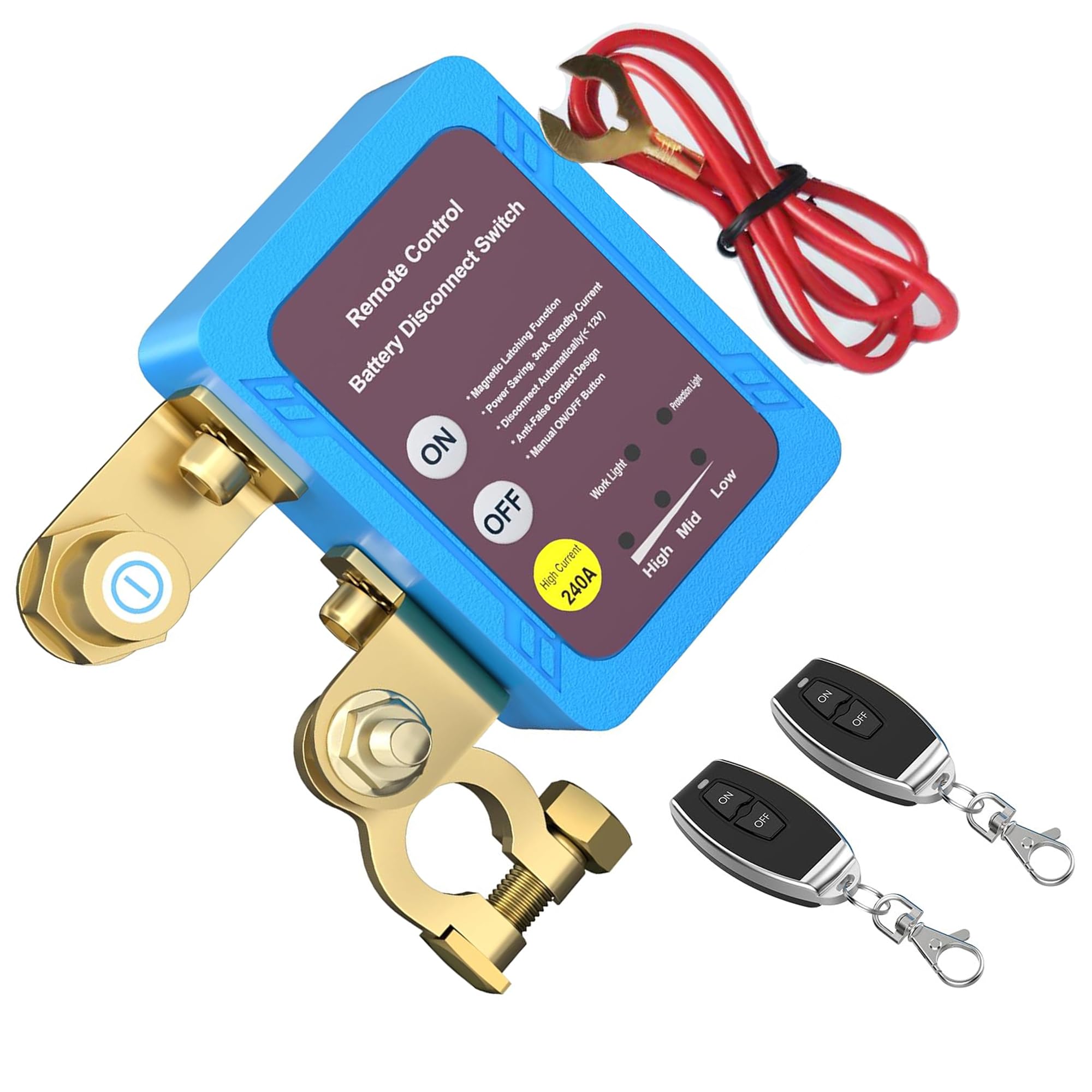 Drahtloser Batterie-leistungsschalter Mit Fernbedienung, 12 V, 240 A, Automatischer Abschaltschalter Für Auto, Wohnmobil, Atv, Lkw, Boot