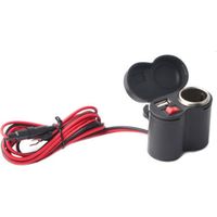 Usb-ladegerät, Staubdichter Zigarettenanzünder Mit Halterung Für Motorräder, Tablets Und Handys