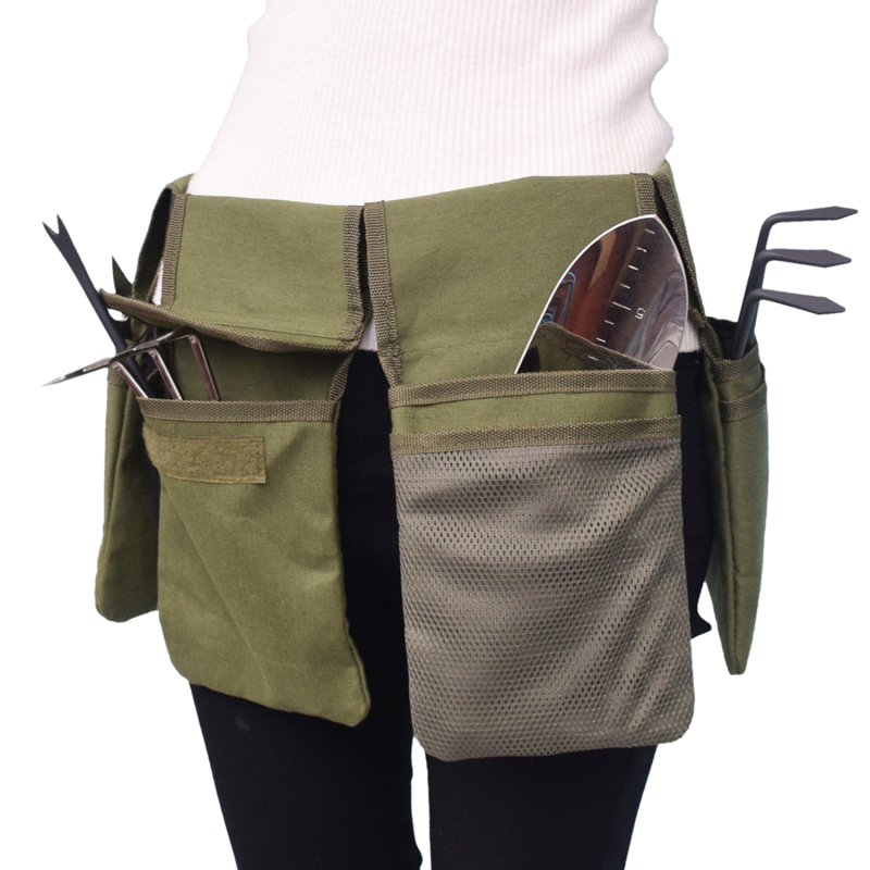 Werkzeuggürtel Aus Segeltuch Mit Taschen, Organizer Und Tragetasche (garten-set)