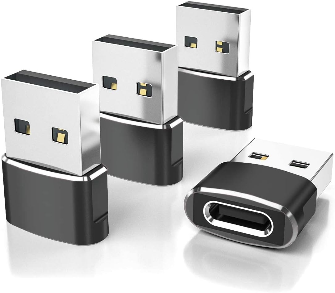 4er-pack Usb-auf-usb-c-adapter Für Iphone 17, Usb-c-buchse Auf Usb-a-stecker Kfz-ladeadapter, Typ-c-konverter Kompatibel Mit Apple Iphone 17, 16 Pro Max, 15, 14 Plus, Apple Watch Series 11, 10 Ultra 3
