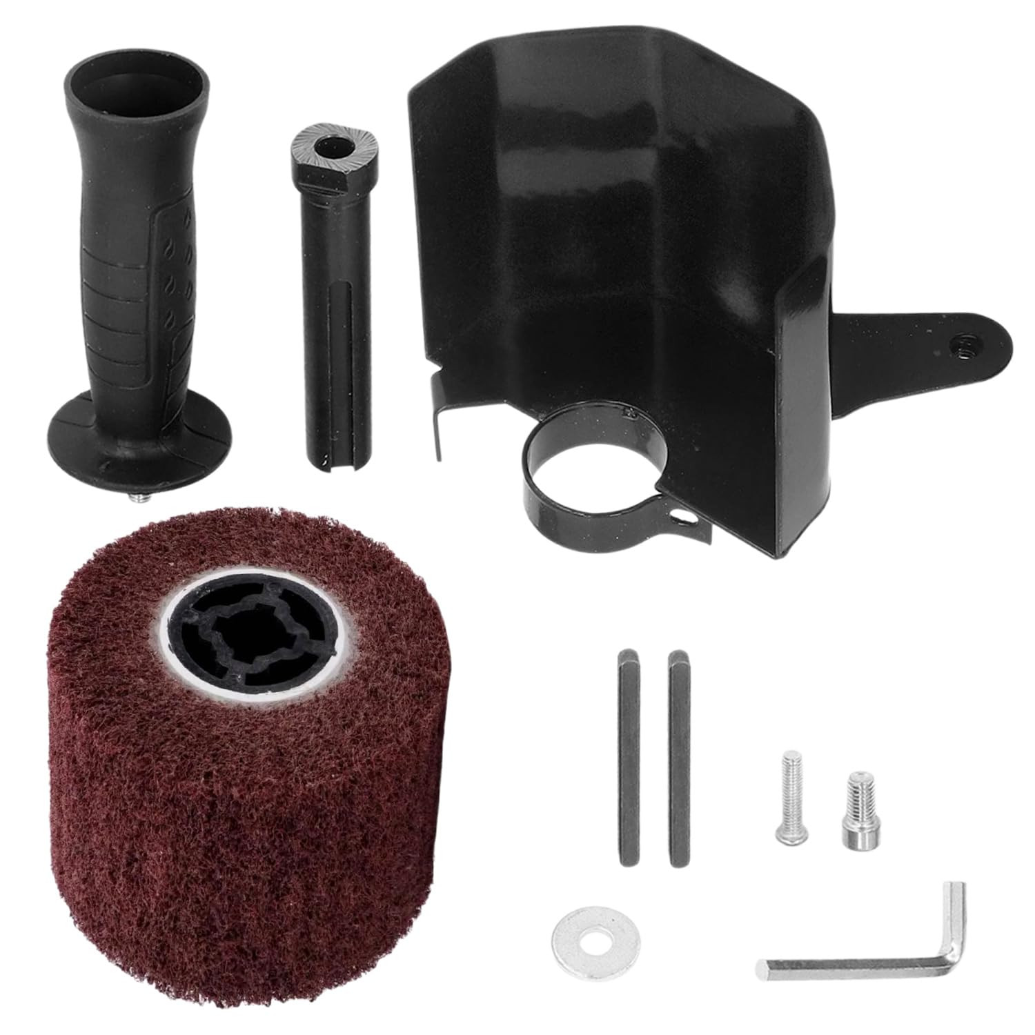 Zubehörset Für Poliermaschinen, 120 X 100 Mm Schleifscheibe, Dicke Staubschutzhaube, Geeignet Für Holz, Metall Und Edelstahl, M14