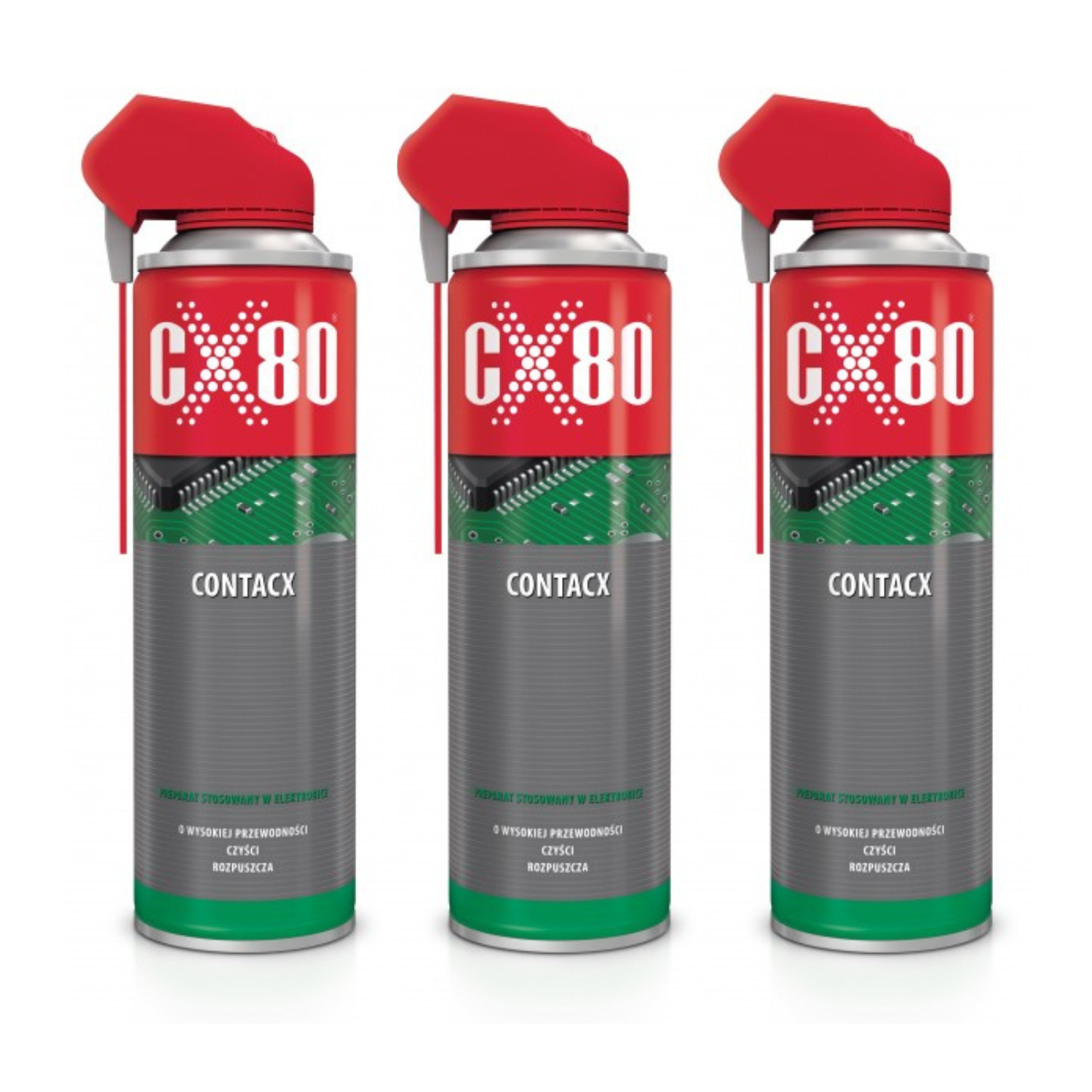 Cx80 Contacx Spray Zur Reinigung Von Elektronik Und Leiterplatten 500 Ml X3