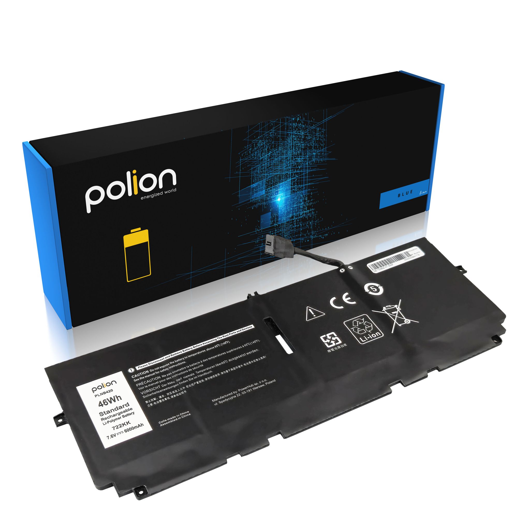 Laptop-akku Dell 722kk Xps 13 9300 9380 9310 6000mah