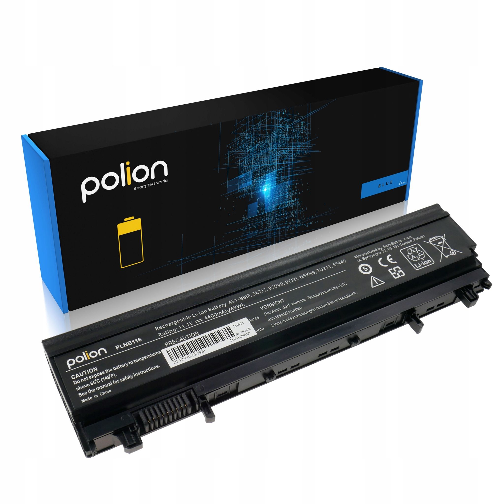 Dell Vv0nf N5yh9 Latitude E5440 E5540 Laptop-akku 4400 Mah