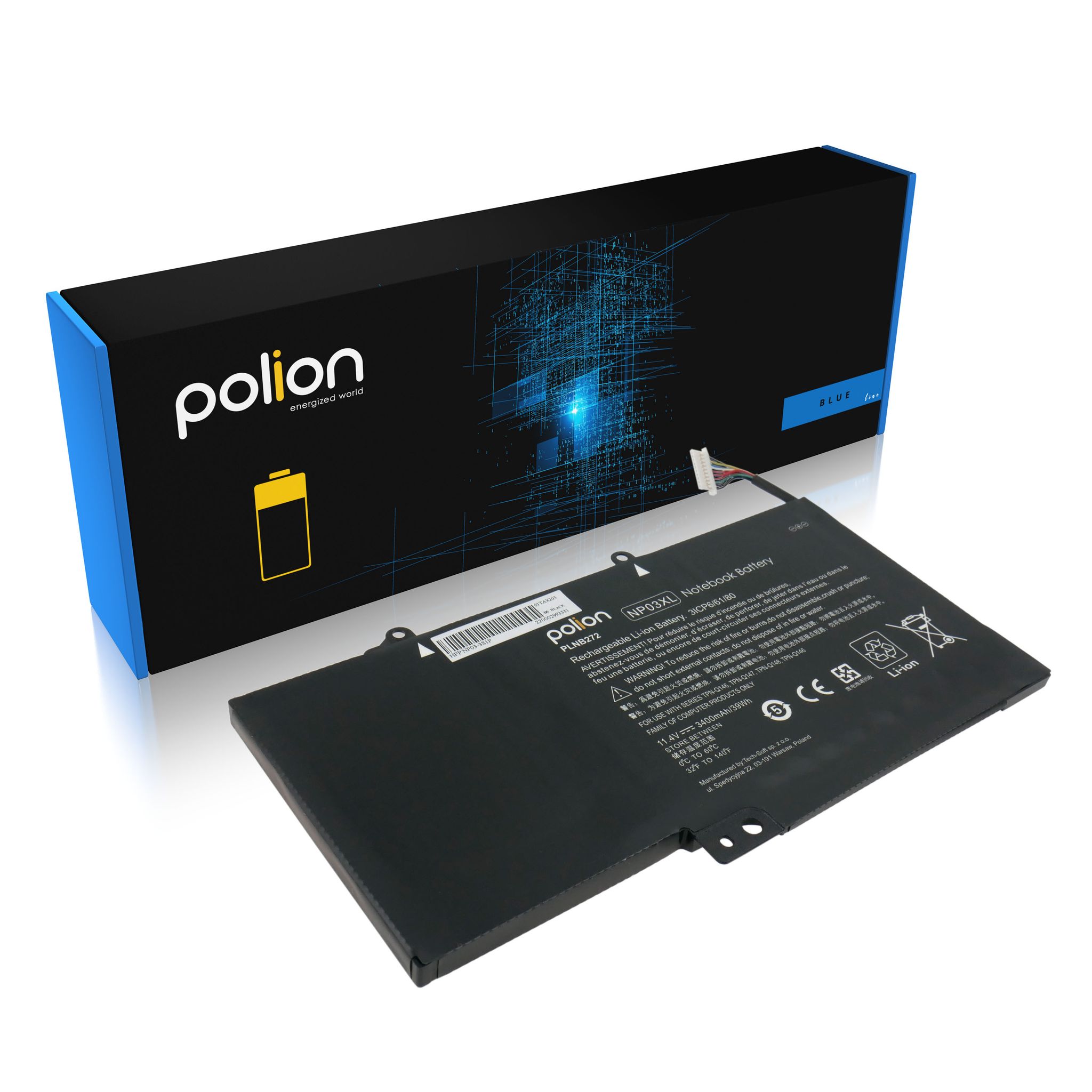 Hp Laptop-akku Npo3 Np03xl Npo3xl Pavilion X360 3400mah