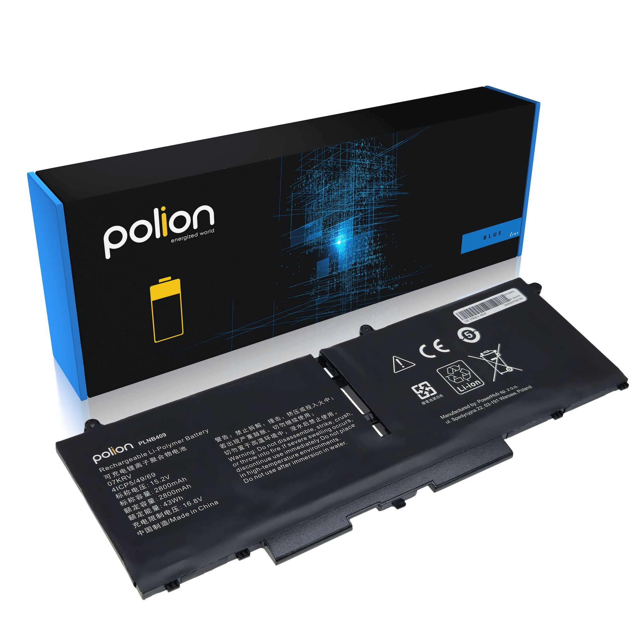 Akku Für Laptops Dell 07krv Dell Latitude 7430 7530 2800 Mah