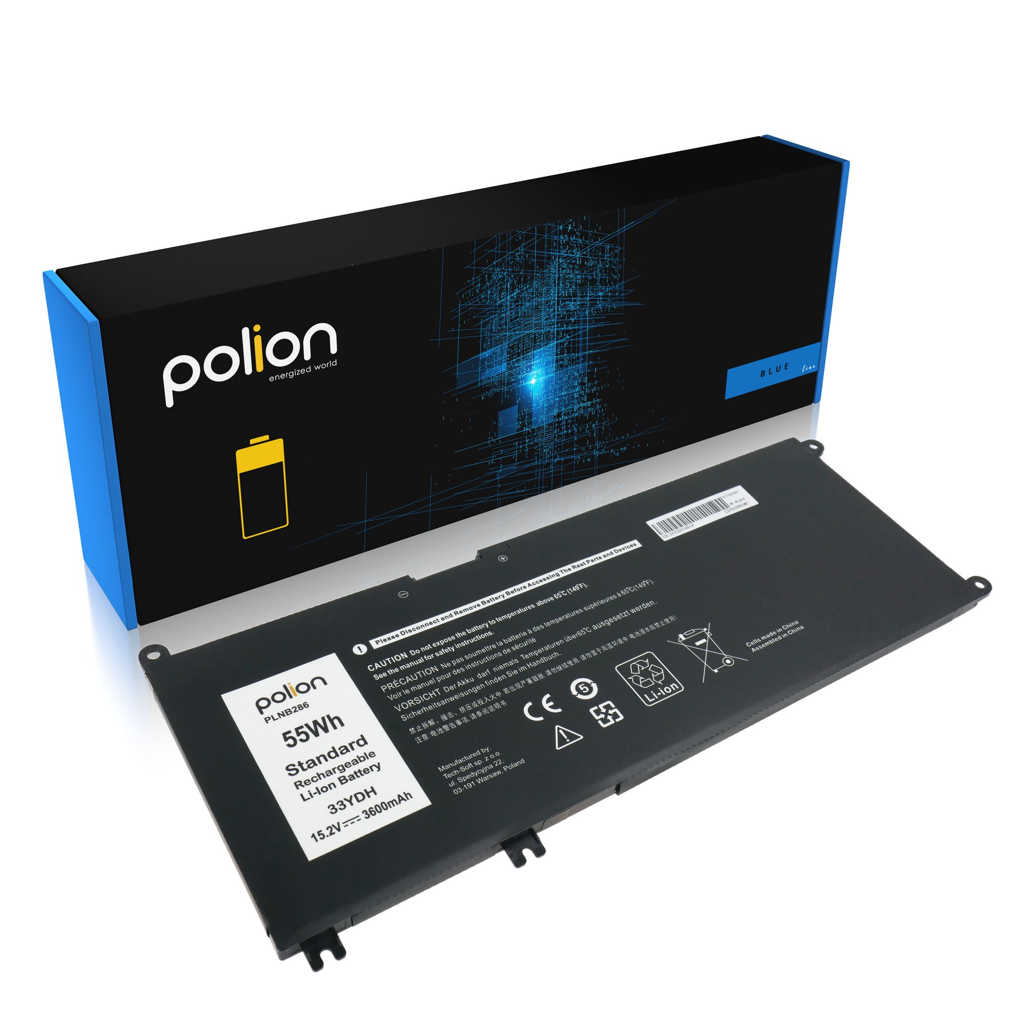 Akku Für Laptops Dell 33ydh Latitude 3300 3380 3480 Vostro 7570 3600 Mah