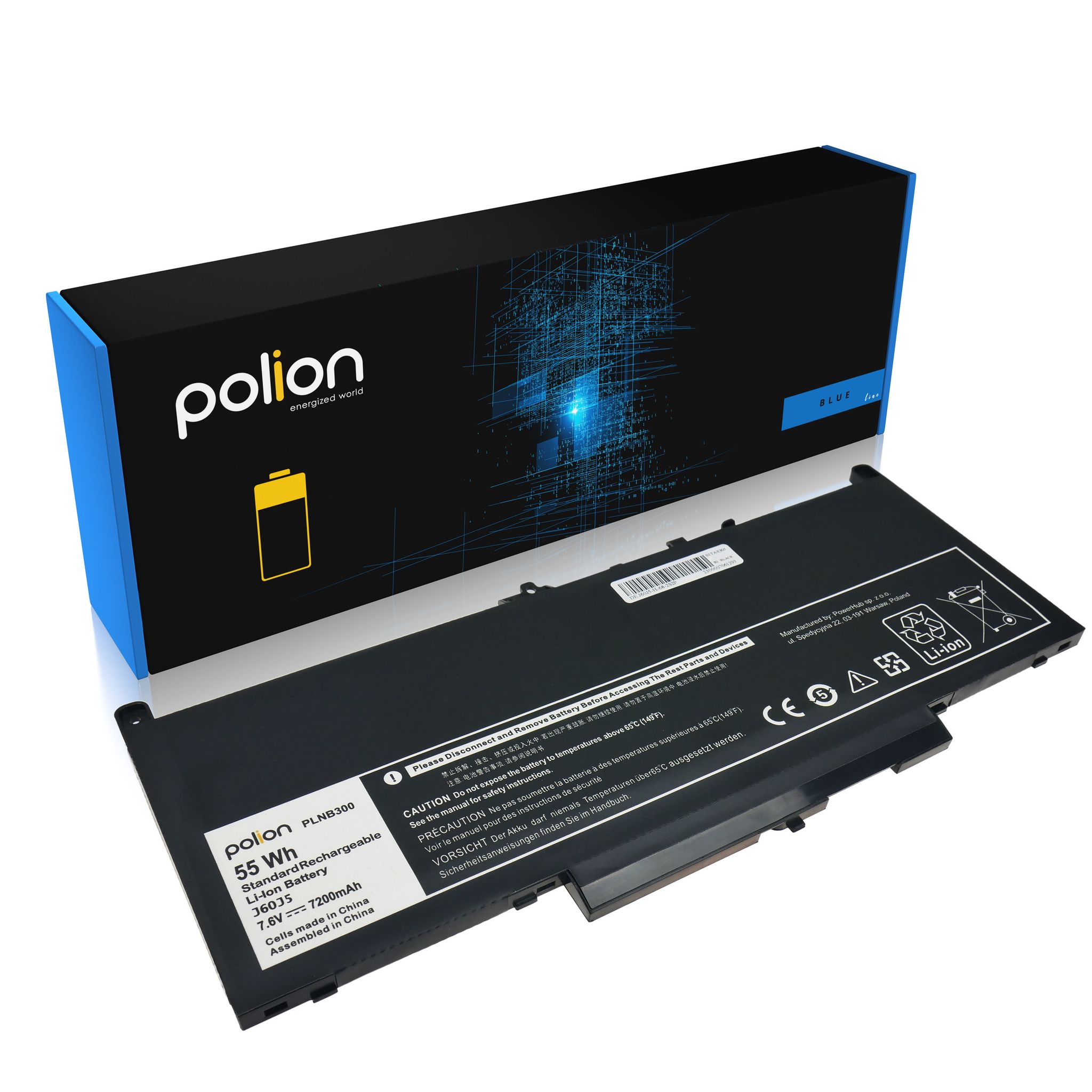 Dell J60j5 Latitude E7260 E7270 E7470 7200mah Laptop-akku